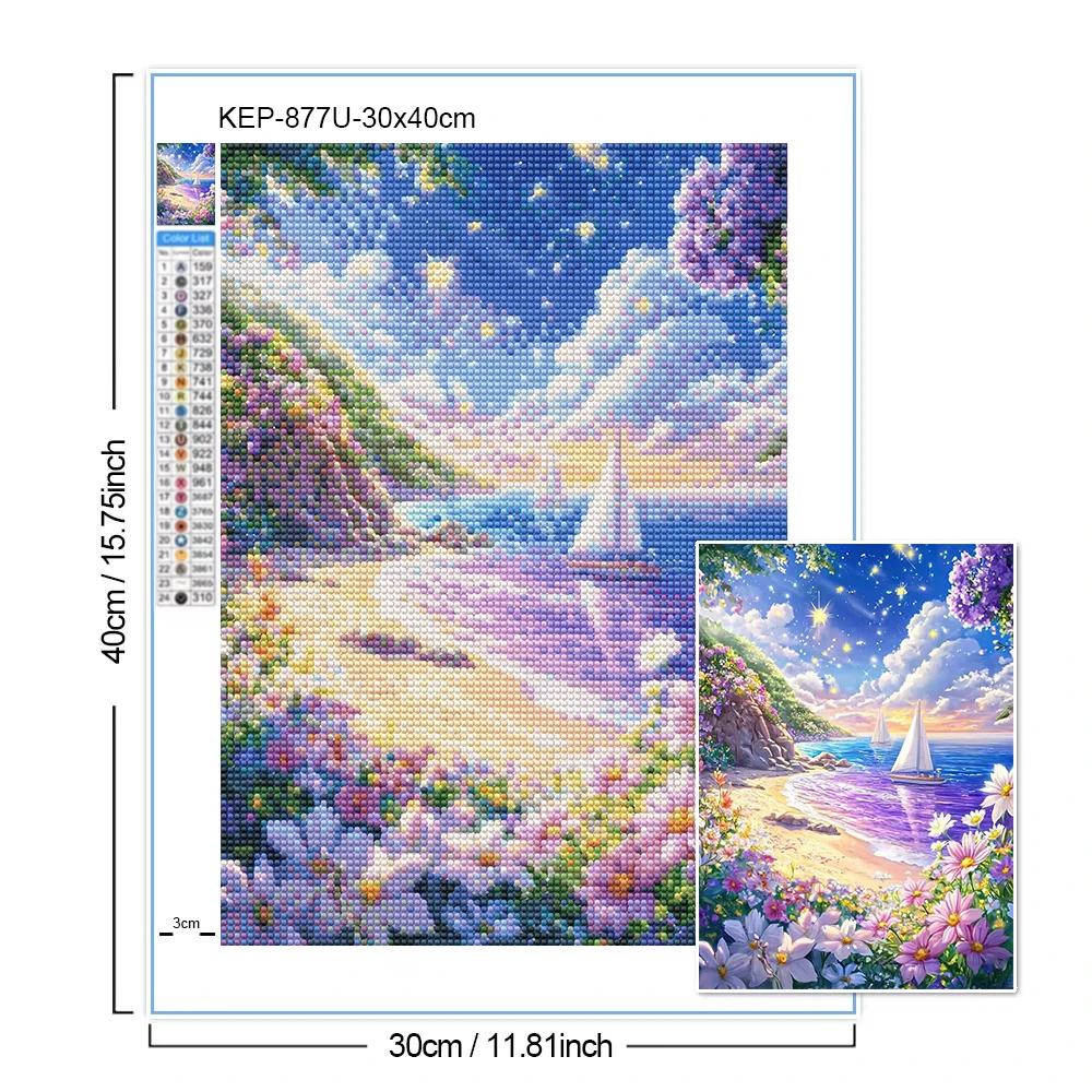 5D Landscape Diamond Painting - огляд і ціна Resin Art Wallpaper