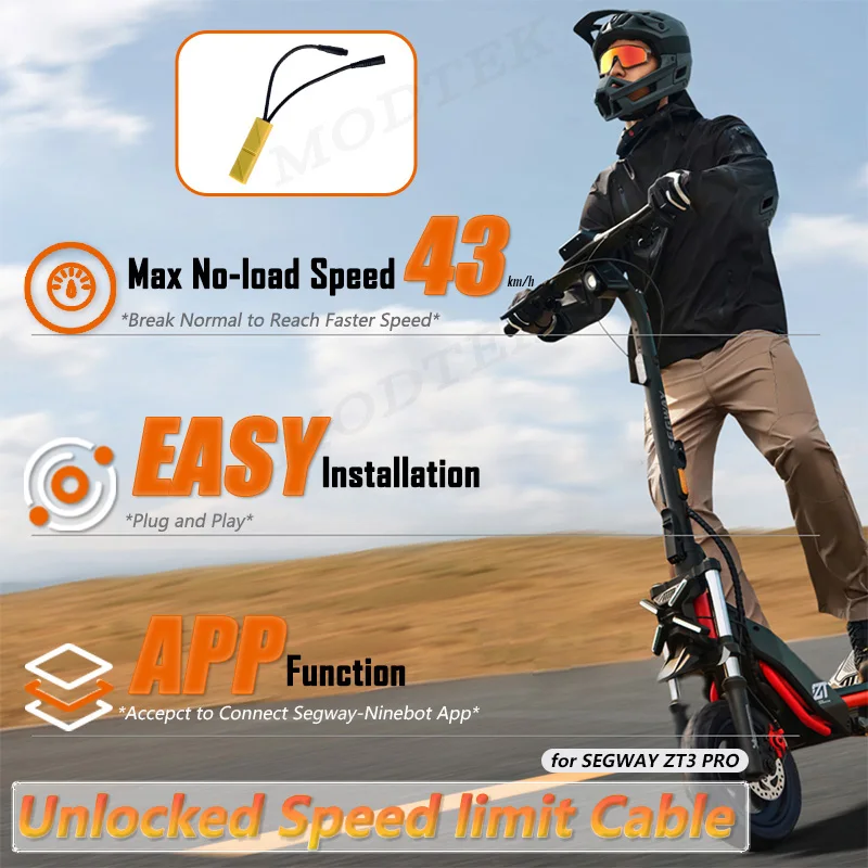 ZT3 PRO 43 KM/H Module Tuning Chip V3.0 Full Speed Potential 3 Riding Modes Alarm-Free for Ninebot Segway ZT3 Scooter