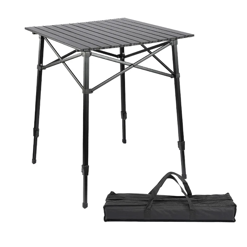 

Outdoor folding table, aluminum alloy multi-functional camping egg roll table portable self-driving picnic camping folding table