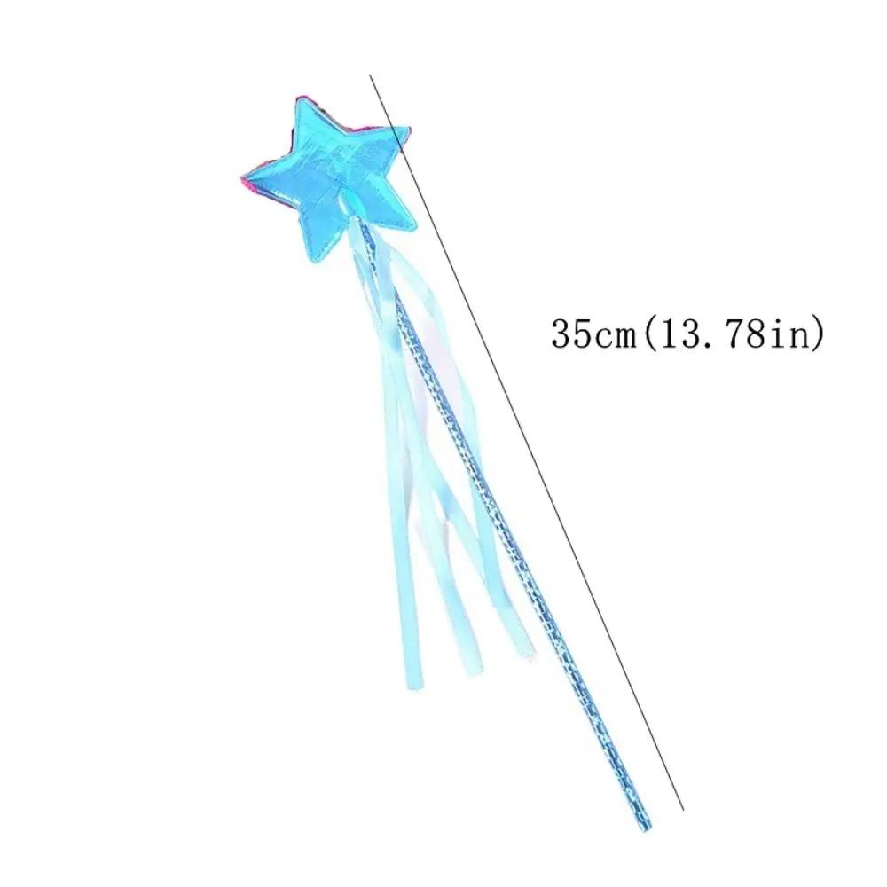 Wedding Dreamlike Star Fairy Wand Girls Wand Role-playing Princess Wand Colorful Plastic Kids Stick Wand Birthday Gift