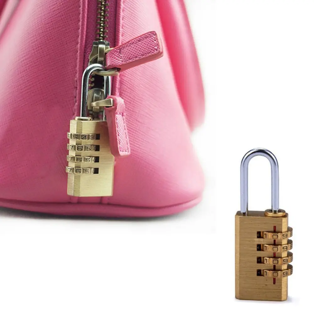 Pure Cooper Security Tool Resettable Code Locks 4 Digits Number Brass Combination Lock Password Code Padlock Password Lock