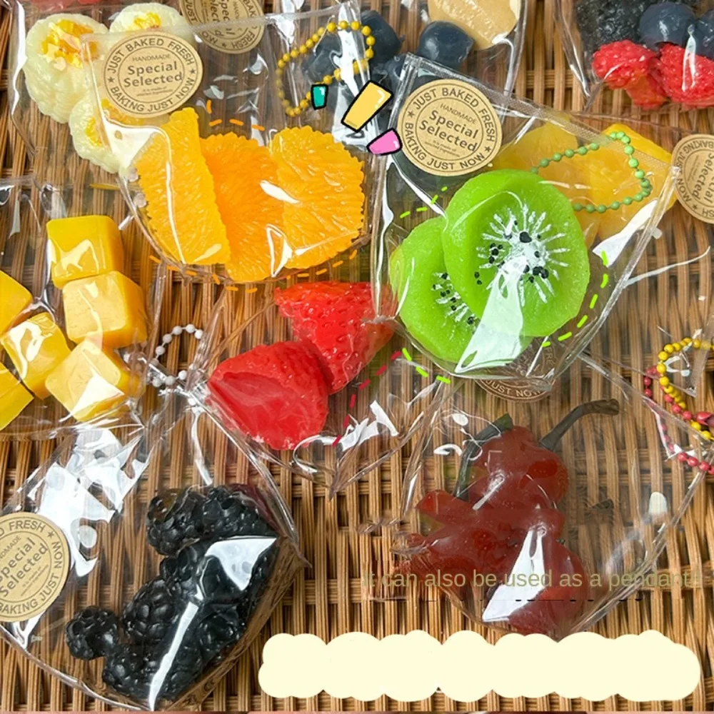Simulierte Obst Nette Obst Squeeze Spielzeug Sensorische Erdbeere Simulation Obst Squeeze Tasche Cartoon TPR