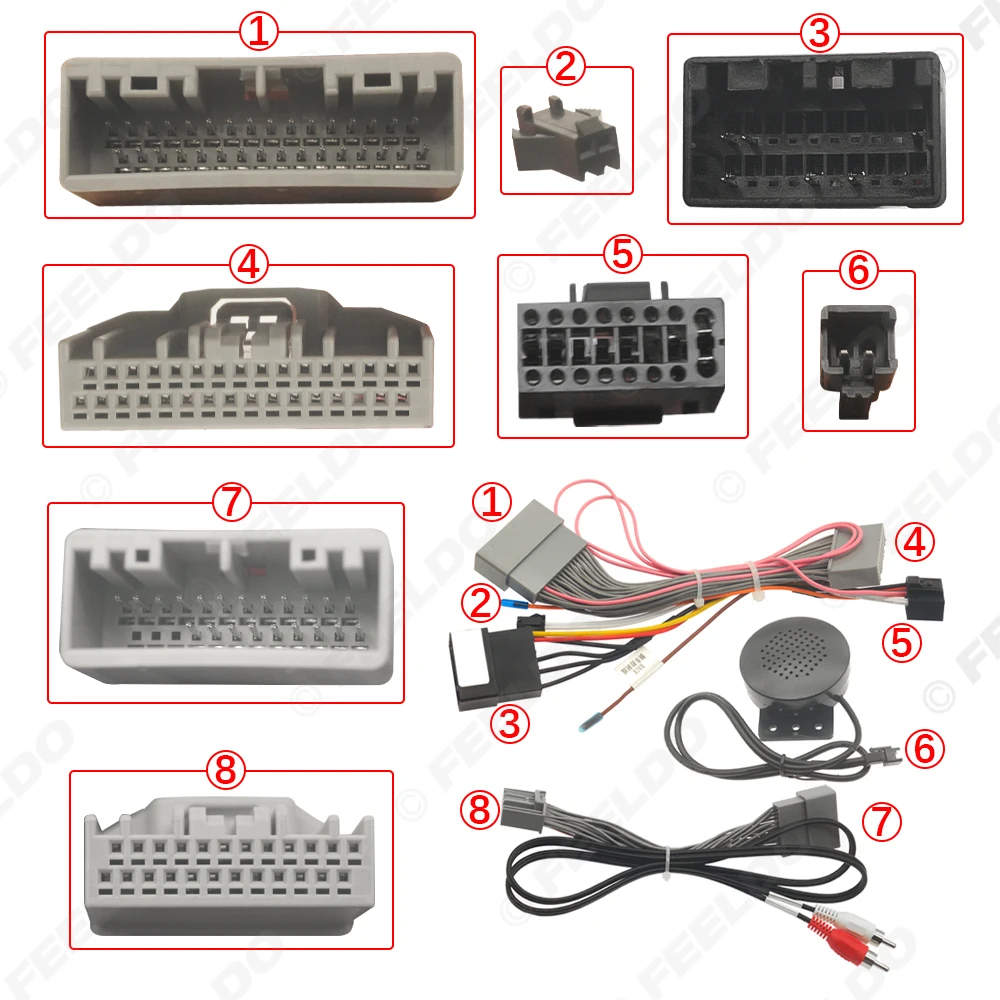 

FEELDO автомобильный 16-контактный шнур питания адаптер жгута проводов для Honda Acura (09-13) монтажный кабель головного устройства с динамиком