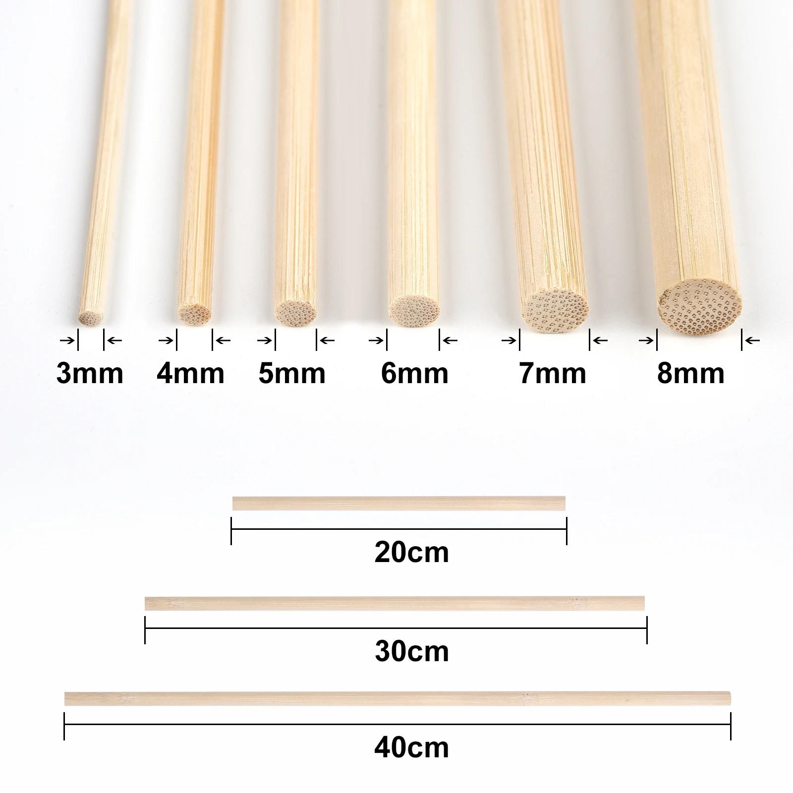 6/10/20/30/40 stcke Runde Holz Bambus Sticks DIY Handgemachte Handwerk,  Der Kleine Holz Stick Material fr Holzbearbeitung Liefert - AliExpress 15