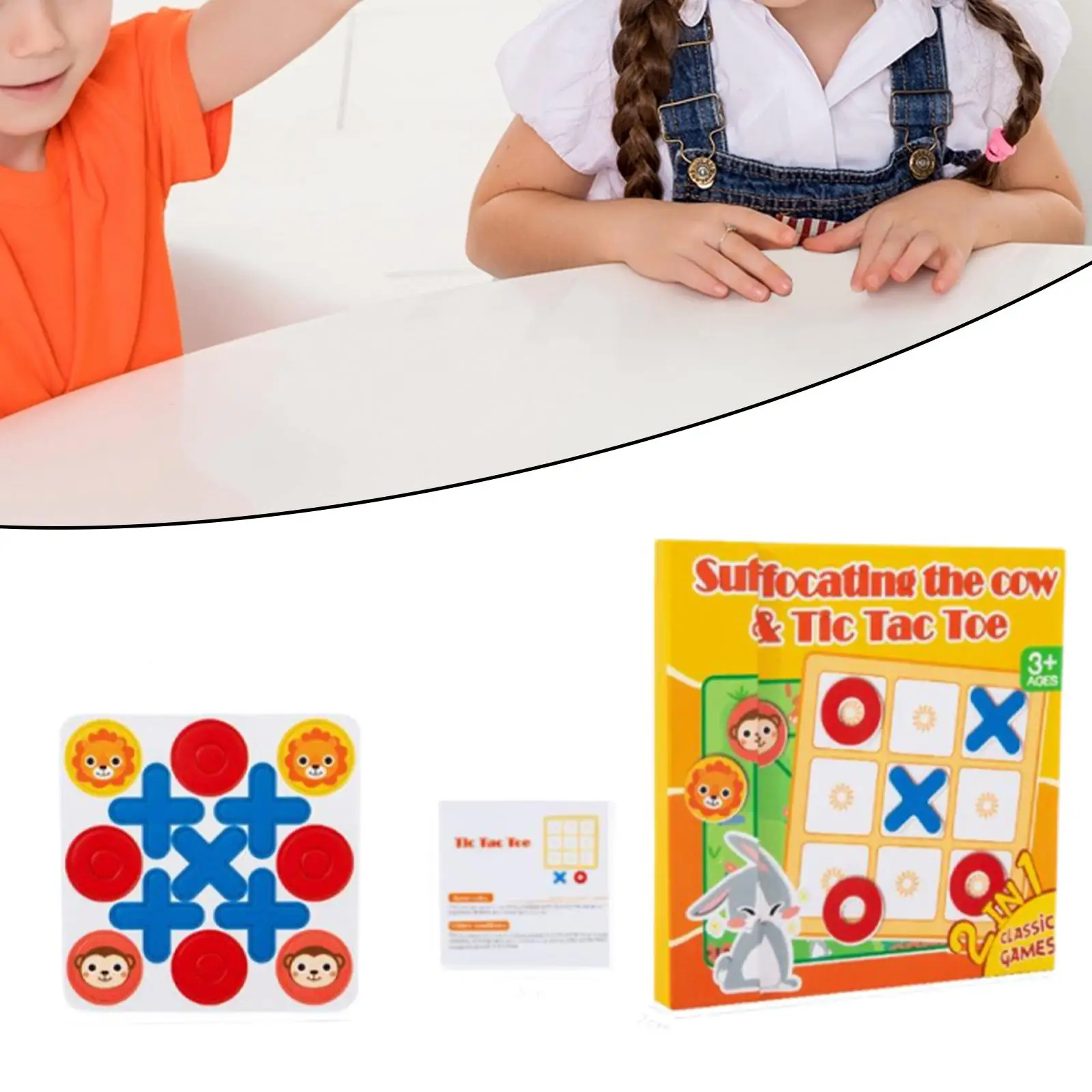 لعبة Tic TAC Toe 2 في 1 لعبة ألغاز عائلية تفاعلية للأطفال دعابة الدماغ الكلاسيكية للبالغين والأطفال والسفر العائلي والأطفال