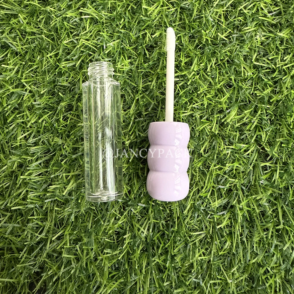 3ml exclusivo fantasia cabaça em forma de roxo rosa tampa clara tubos de brilho labial garrafa bola vazia recipiente de esmalte labial embalagem de tubo