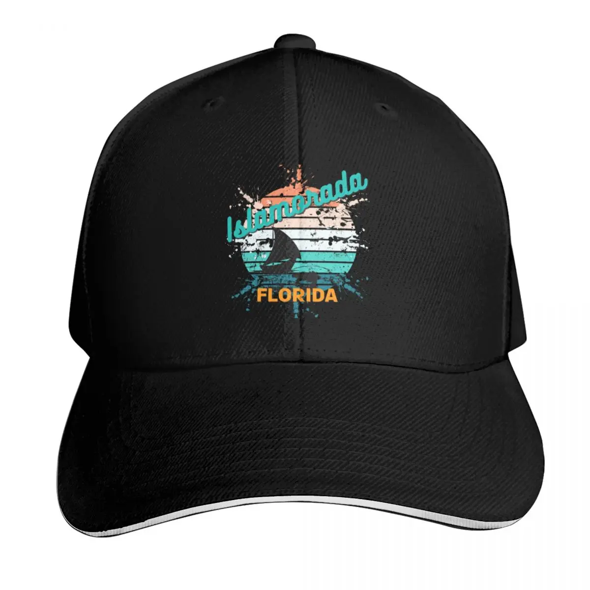 Islamorada Florida Retro Vintage Exploding Sunset Baseball Cap Beach Bag Ball Cap tea Hat Women Beach Fashion Men's