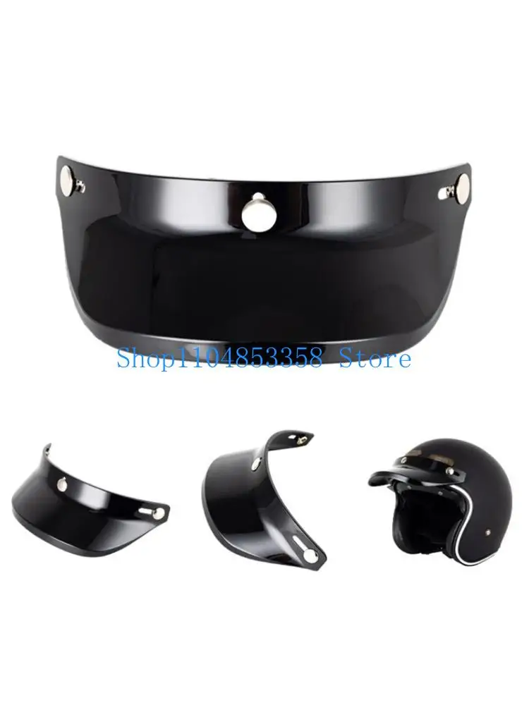 

652F Универсальный козырек с 3 кнопками, откидной ветрозащитный щиток, подходит для мотоциклетного шлема с открытым лицом,