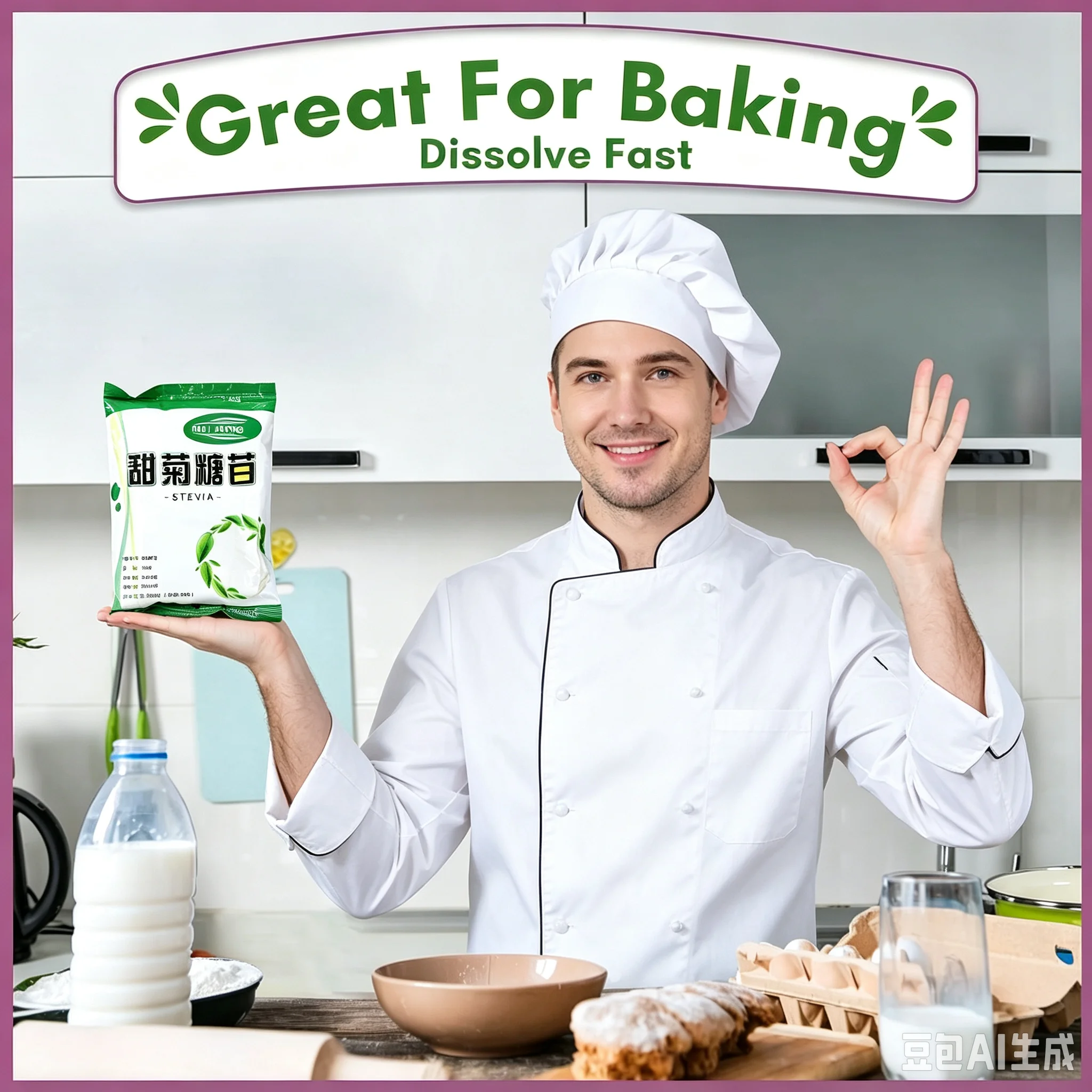 Stevia Extract Powder, Low Carb, Plant Based Stevia Sweetener, Great Taste, Zero Calories, Zero Sugar, Low Glycemic