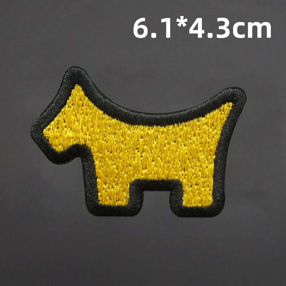 golf pet dog embroidered patches with hook backing