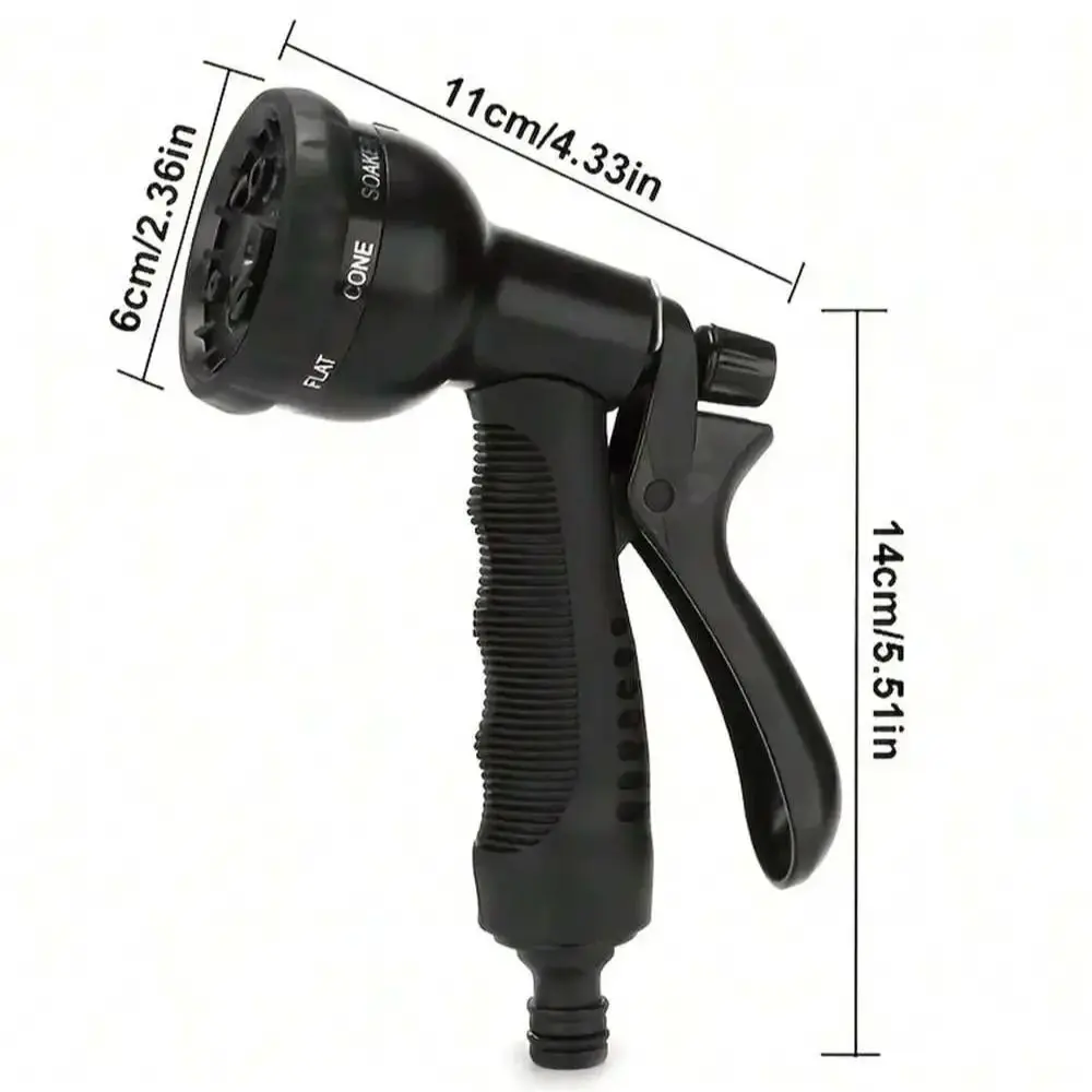 8-in-1 High-Pressure Water Gun Car Wash Nozzle Garden Watering Tool Durable ABS Material for Auto Cleaning Supplies