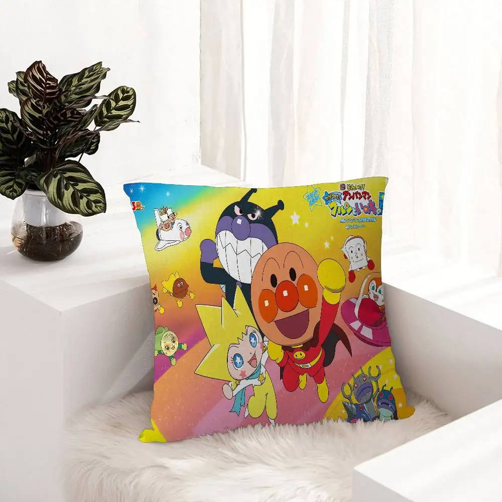 A-Anpanmans جميل أنيمي وسادة أنيمي وسادة أريكة السرير رئيس وسادة غطاء غطاء الوسادة 45x45 سم الموضة
