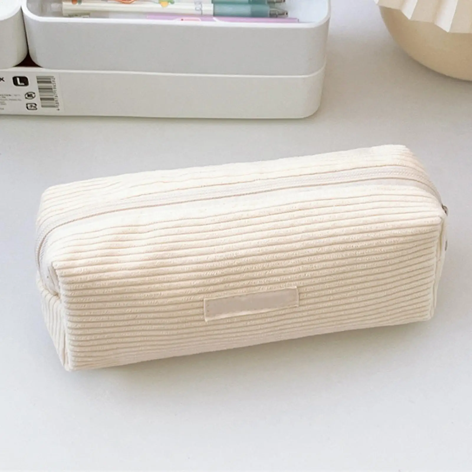 Simple Solid Color Square Pencil Case Student Stationery Bags School Supplies Pencil Organizer Gift for kids child study