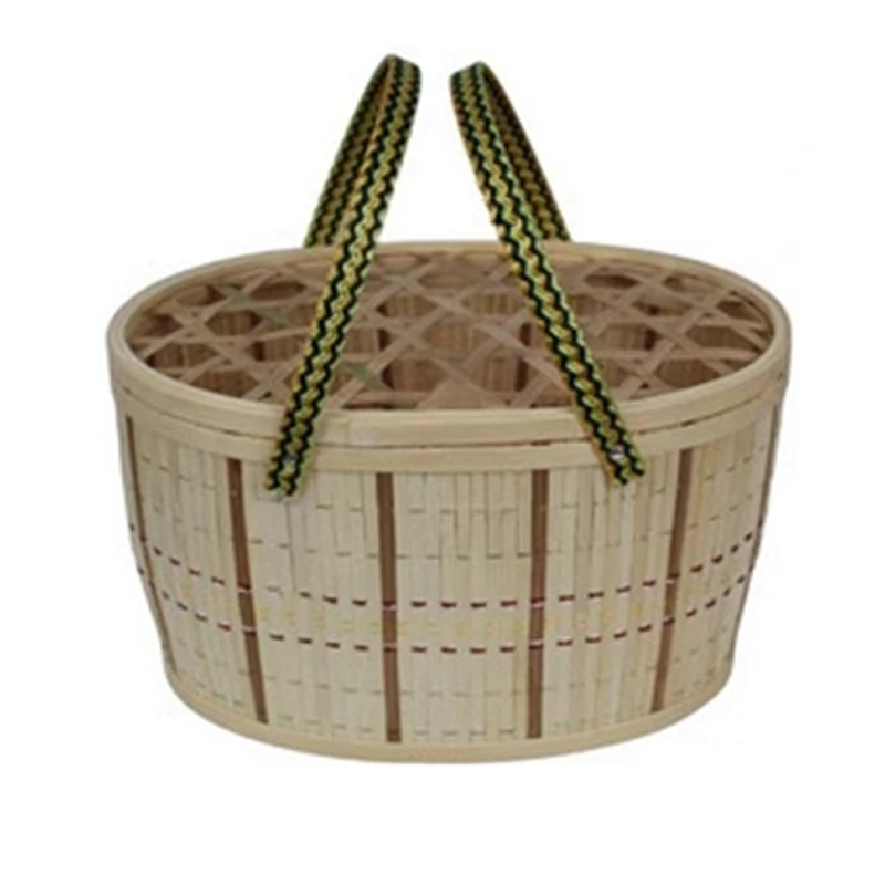 Portable Egg Bamboo Basket Bamboo Basket For Specialty Product Packaging And Gift Giving