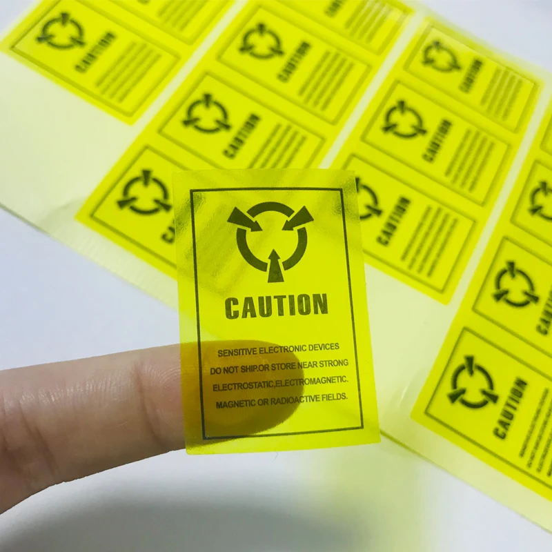 1000Pcs Attention Caution Sticky Sticker Adhesive Warning Label Reminder For ESD Static Sensitive Device Electronic Components