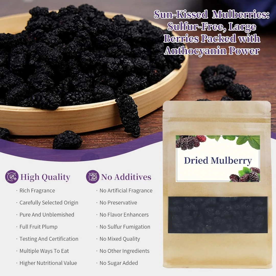 Natural Water-Soluble Purple Pigment High Quality Natural Dried Mulberries For Experimental Dyeing Pigment Materials