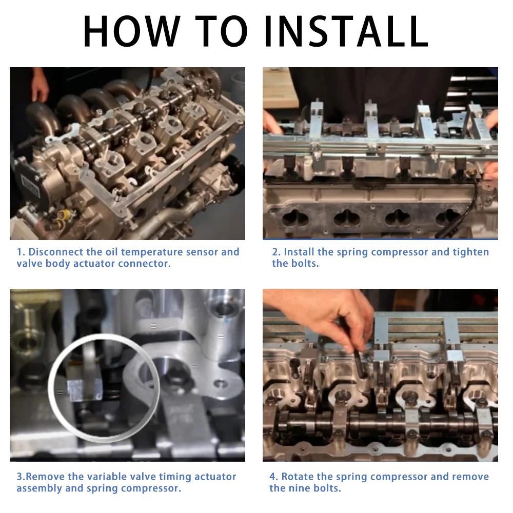 10259A أداة تجميع ضاغط المحرك 10259B لمحرك فيات MultiAir 2012-2019 1.4L 16V 2.4L BF/FB/FF/PF/UF/VM