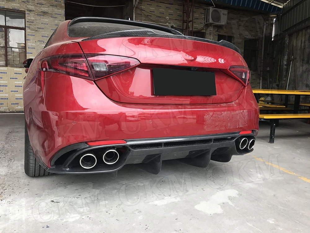

Задний бампер из углеродного волокна, диффузор, спойлер для Alfa Romeo Giulia Standard/спортивное украшение автомобиля, комплект кузова 2017 +