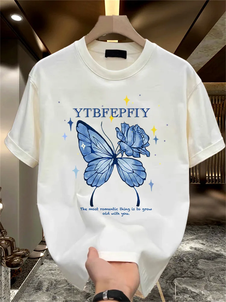 

Street Sle Print ort Sve T-irt ex Summer Faion Loose Ele Top Breathable Comfortable Casual Tee