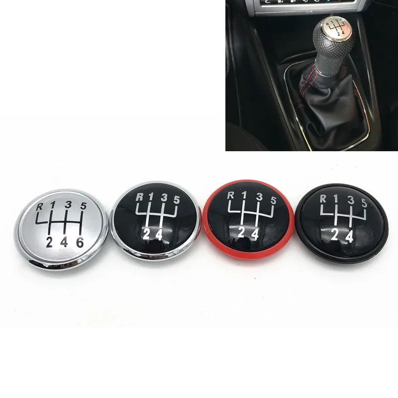 5/6 Speed Gear Shift Knob Cap Emblem Badge Cover For VW Volkswagen Golf Jetta MK3 MK4 GTI MK4 Bora LUPO POLO SEAT IBIZA CADDY