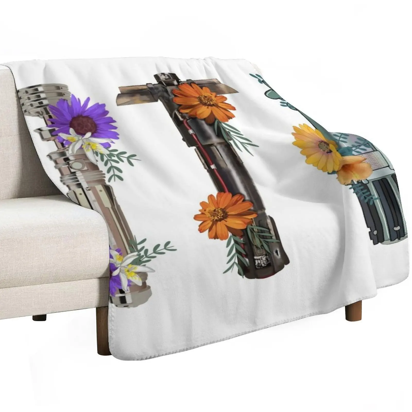 Lightsaber flower collection Throw Blanket Blankets Sofas Of Decoration Tourist halloween Vintage Polar Luxury Blankets