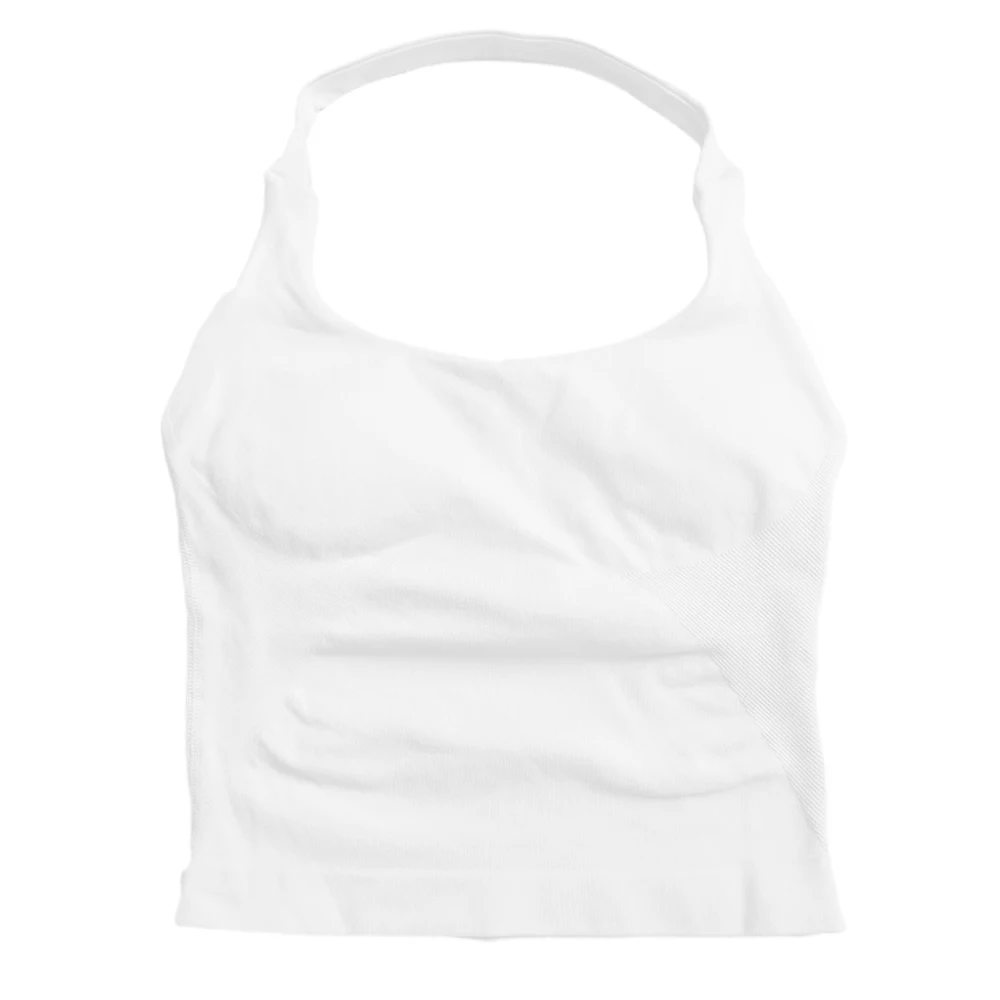Gym Top Dameskleding Strappy Workout Tank Top Gewatteerde sportbeha Backless Yoga Shirts Naadloze Gym Crop Top Halter Fitness Vest