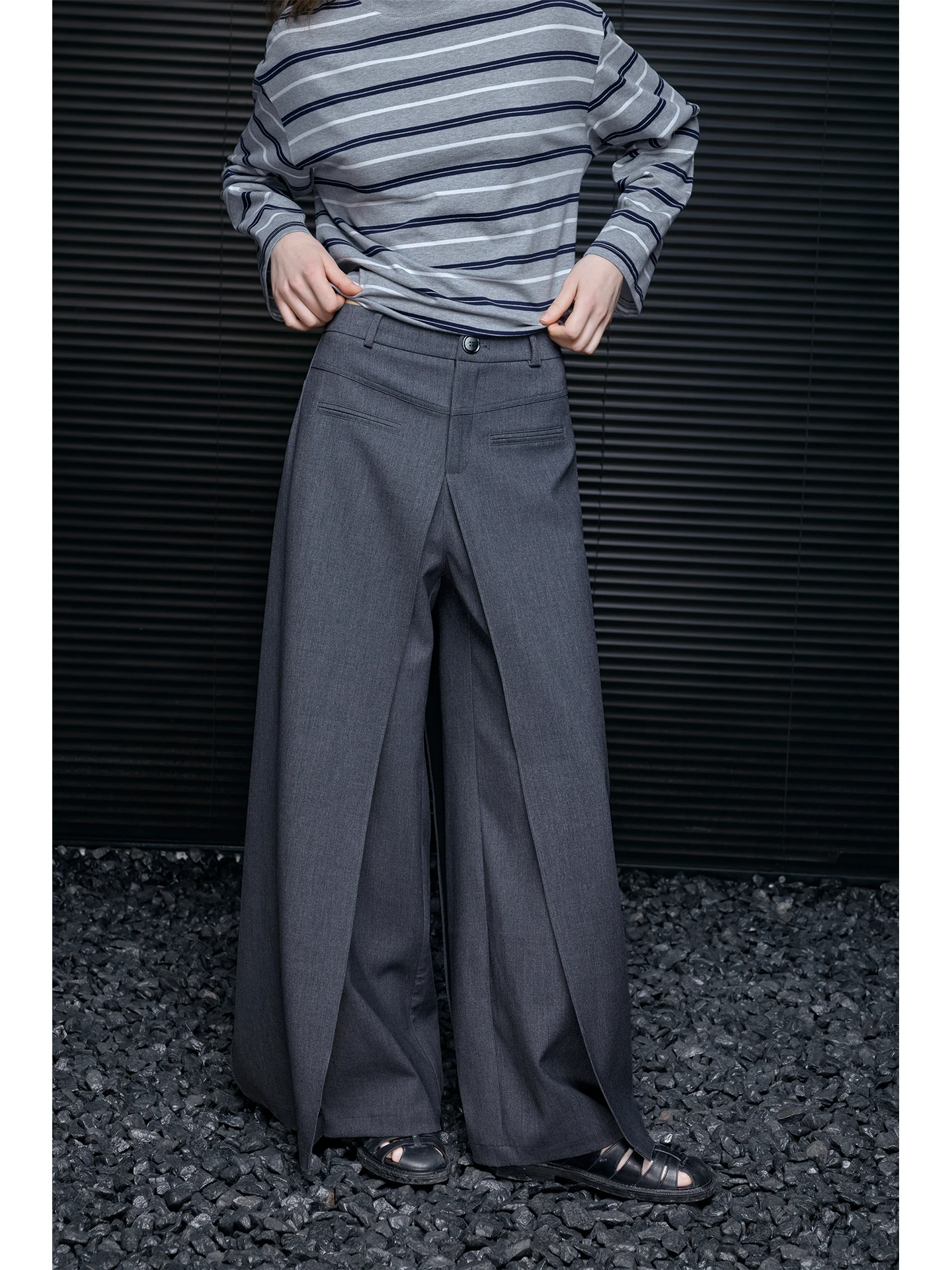 

High Waist Straight Leg Wide Leg Pants Women's Light ey Spring New Sle High End Drapey Feel Faionable Busin Pants