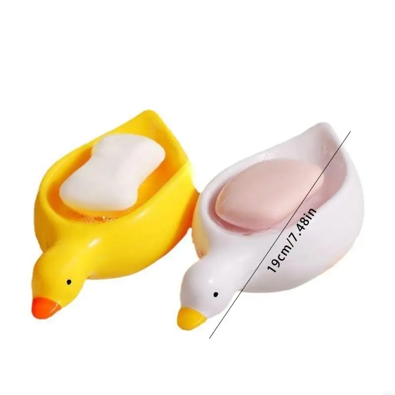 Bandeja sabão banheiro pato com auto -drenagem característica inovadora sabonete pato amarelo suporte para limpas