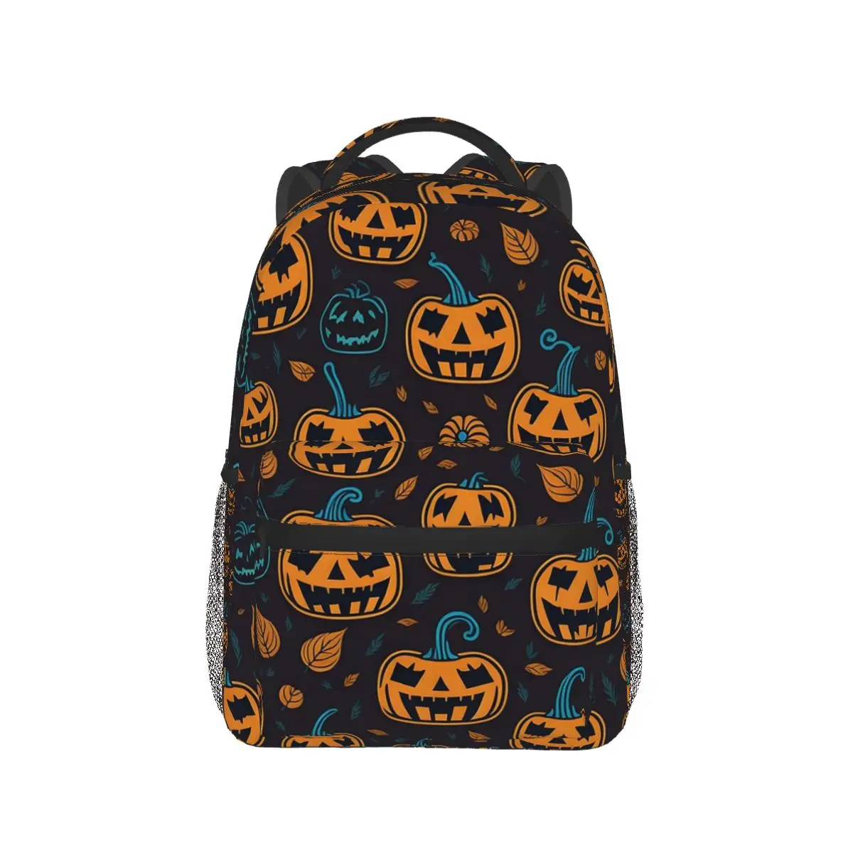 

Halloween Pumpkin Smile Backpack Hot Sale Daypack Large Capacity Children BookBag School Bag Shoulder Bags for Men Women