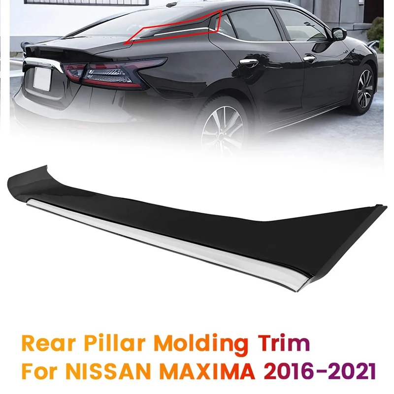 

Rear Pillar Molding Trim For Nissan Maxima 2016-2021 Back Bumper Chrome Trim Plate