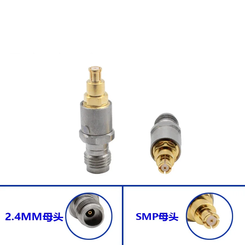 High Frequency 40GHz Millimeter Wave Adapter 2.4mm Female to SMP Female Stainless Steel 2.4mm to GPO Female for Electronic Compo