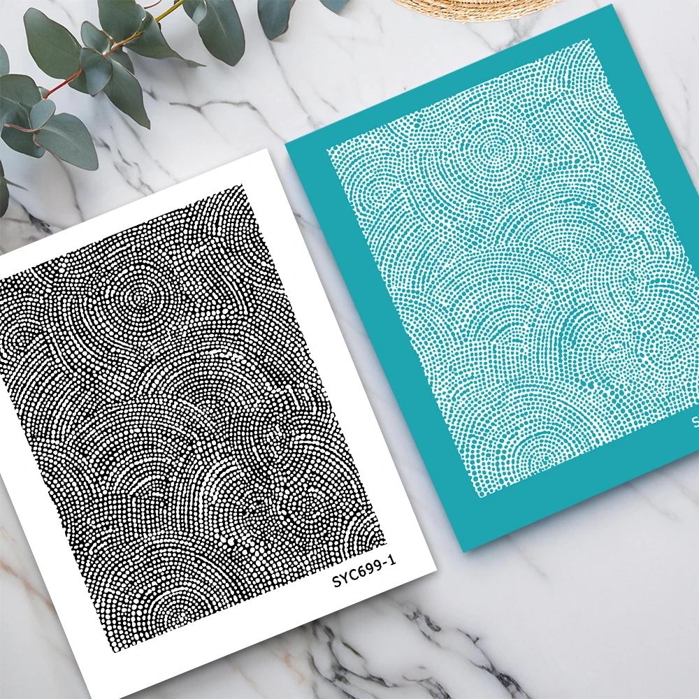 Polymer Clay Stencils, Geometric Pattern Stencils for Clay with Water-Based Acrylic Paint