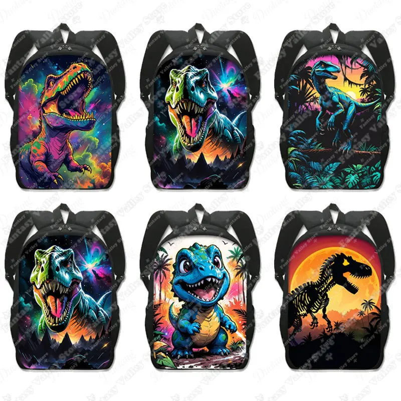 Cute Dinosaur Print Backpack T-rex Skeleton Women Men Rucksack Kids Daypack Children School Bags for Teenager Book Bag Gift