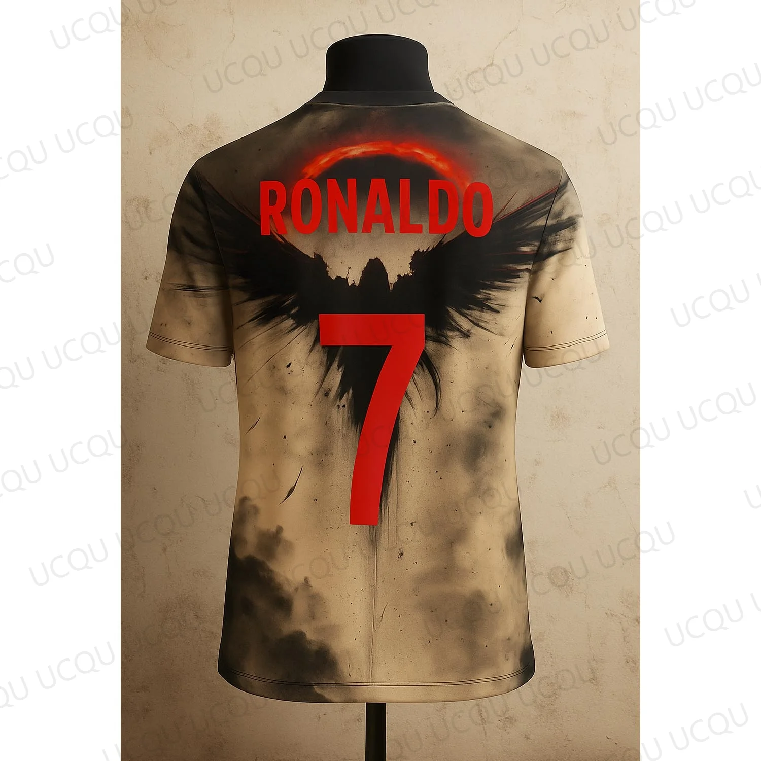Ronaldo 7 Angel Flame Football Jersey Special Edition Soccer Shirt Fantasy Art Style Short Sleeve Men’s Sportswear Fan Top