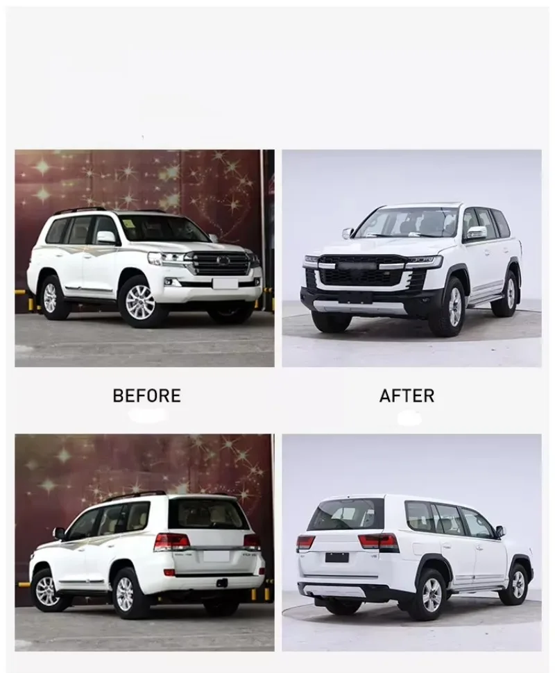 Dream Garage Upgrade Body Kit Car Parts For Land Cruiser LC200 2008-2020 Upgrade To 2022 LC300 Bumper Grille Hood Bodykit