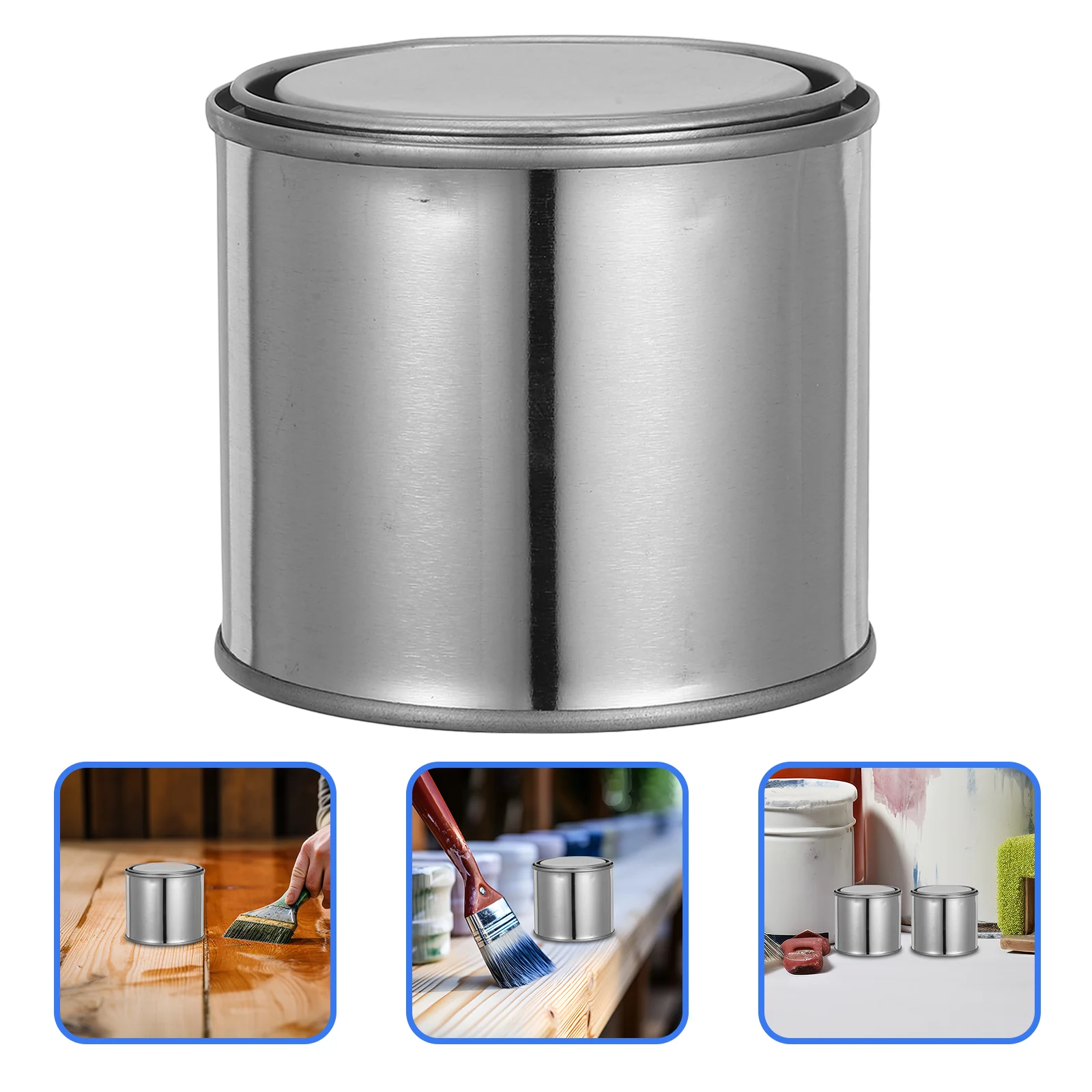 

6pcs Iron Round Paint Cans Practical Paint Storage Can Durable Ink Container (02L) Paint Container Ink Can