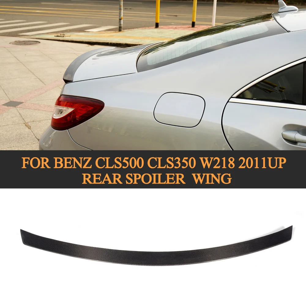 Carbon Fiber Rear Trunk Lip Wing Spoiler For Mercedes Benz W218 CLS63 AMG CLS350 CLS400 Sedan 4 Door 12-17