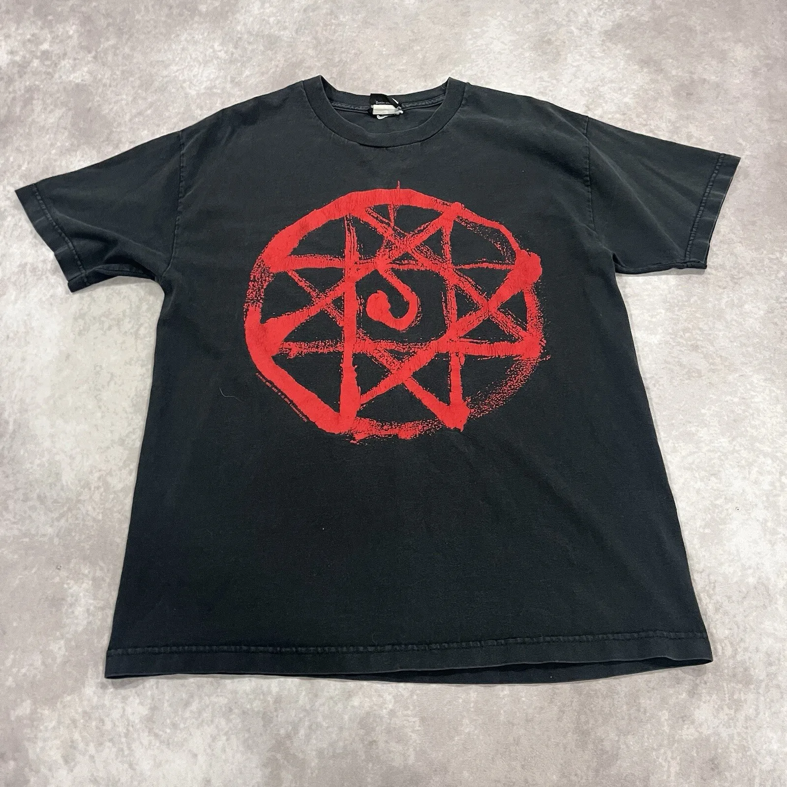 

Vintage Fullmetal Alchemist Shirt Mens L Black 2004 Anime TV Show Flame Y2K Tee Funny T-Shirt For Men T-Shirts For Girls