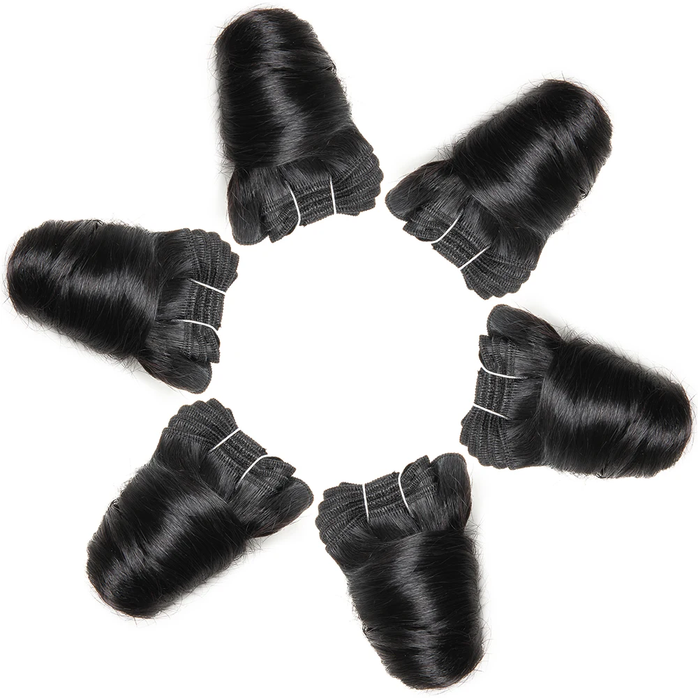 Paquetes rizados para mujeres Extensiones de cabello humano virgen tejido birmano Paquetes de cabello humano 100% rizado 6 piezas
