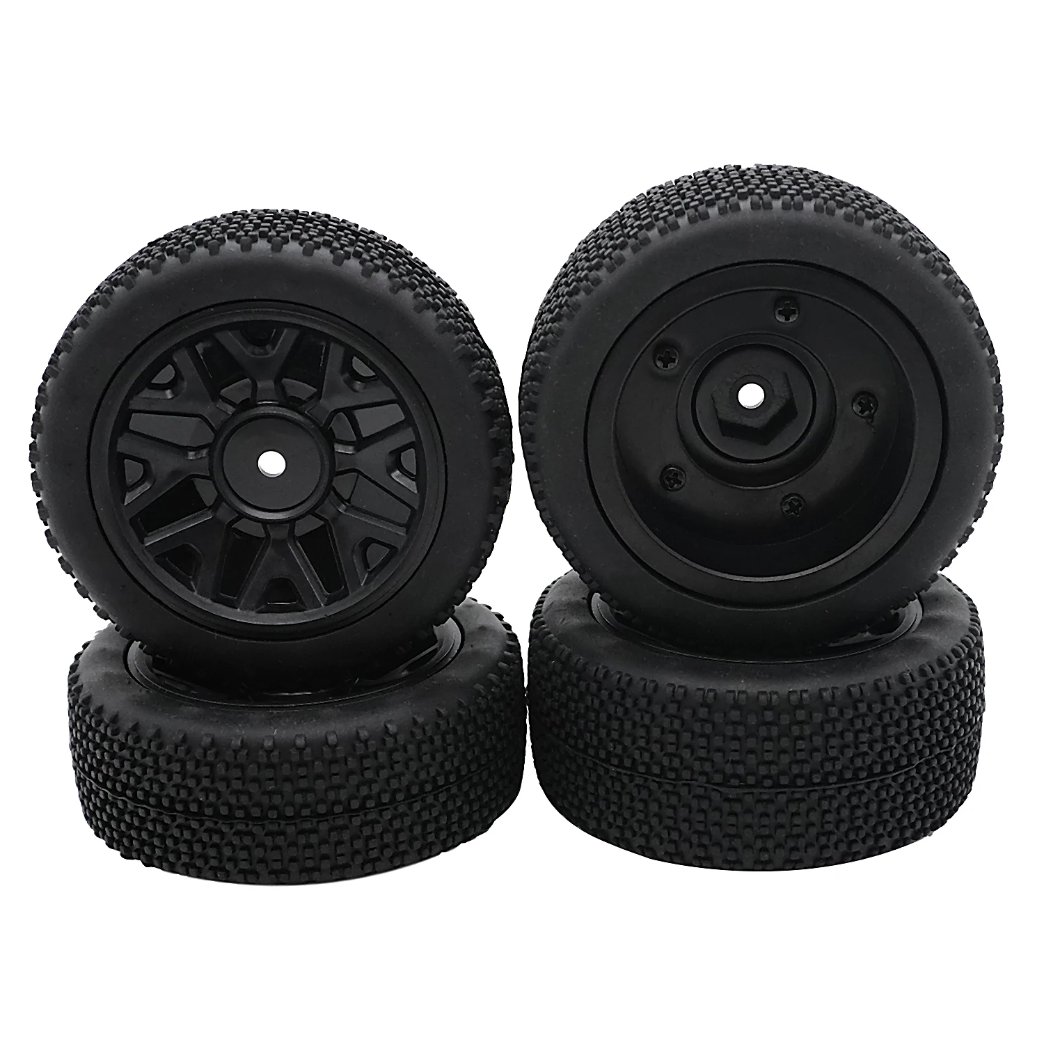 Upgrade RC Car Wheels and Tires 72mm Skidproof Tyres for Wltoys XK 144001 124018 124019 124017 124016 1/12 1/14 RC Off-Road Car