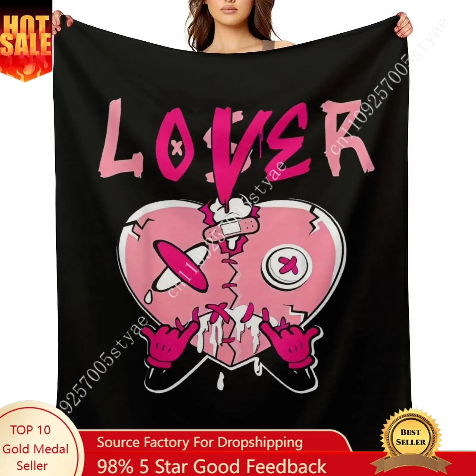 Pink Loser Lover Pink Drip Heart Flannel Blankets Are Soft Comfortable and Warm Perfect for Winter Naps Homes Offices Travel