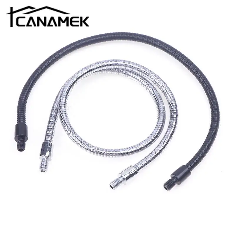 1pc 10/20/30/40cm LED Gooseneck M4 Black Flexible Snake Tube Silver Microphone Positioning Hose Two External Teeth