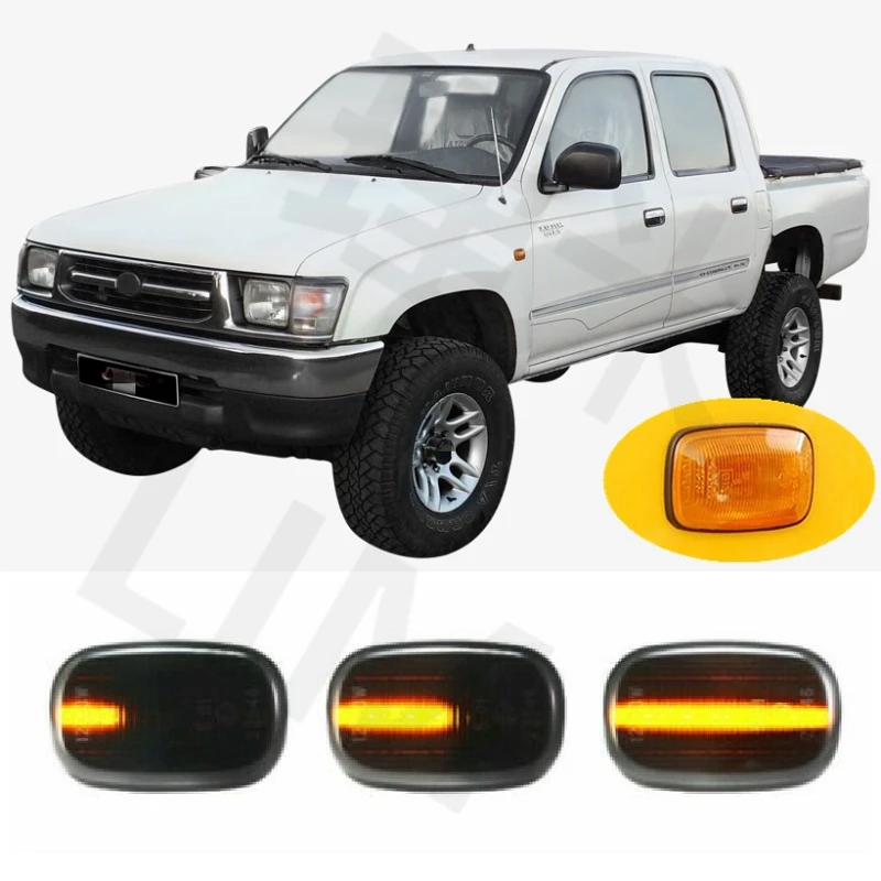 for Toyota Hilux N80 N90 N100 N110 N140 N150 N160 N170 AN10 AN20 AN30 1988 - 2005 Dynamic LED Side Marker Signal Light Lamp