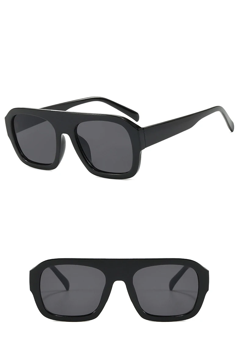 Vintage Quadratische Sonnenbrille für Frauen Luxus Marke Großen Dicken Rahmen Leopard Weibliche Sonnenbrille Männer Mode Designer Brillen – Detail 7