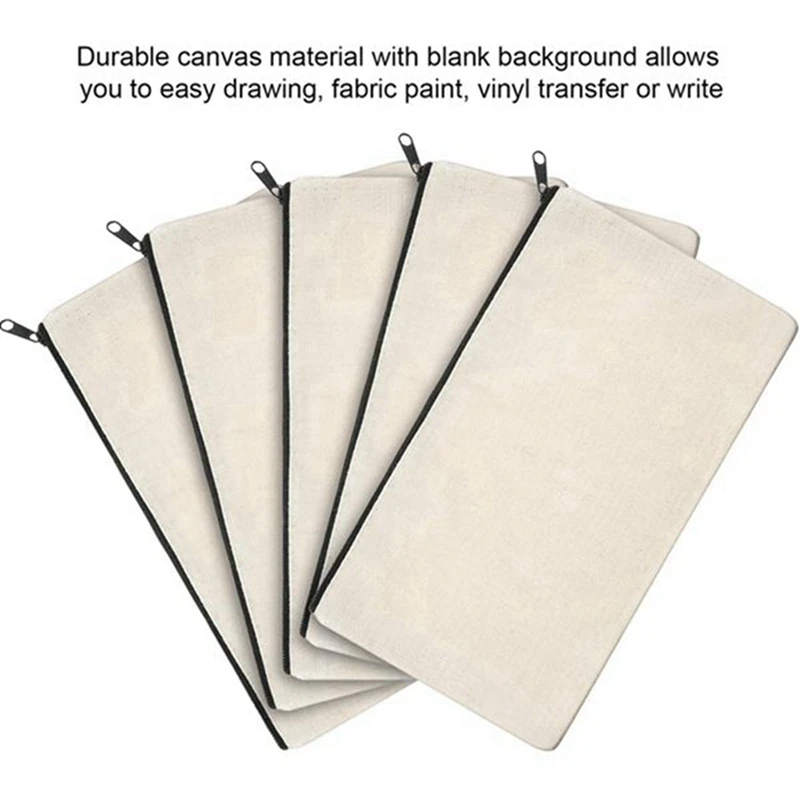 200 шт., холщовая сумка на молнии, пенал, косметичка, пустая сумка, сумка для рукоделия, косметичка, косметичка, школьная сумка для рукоделия