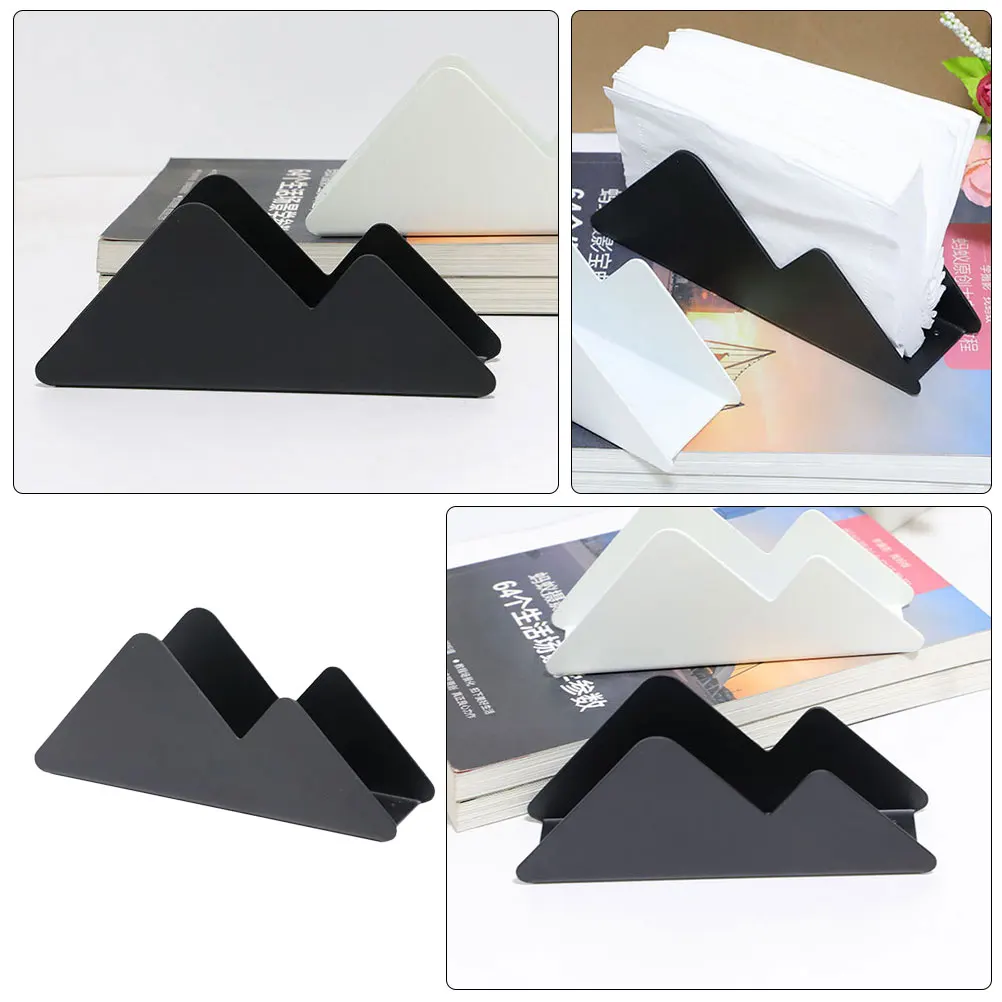 

Vertical Tissue Holder Paper Napkin Rack Black Iron Bathroom Office Supplies Modern Design Kitchen Hotel Accessories Stylish