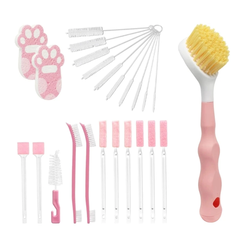 581C Pet Waterer Cleaning Brush Set for Weekly Care and Deeper Cleaning Tasks