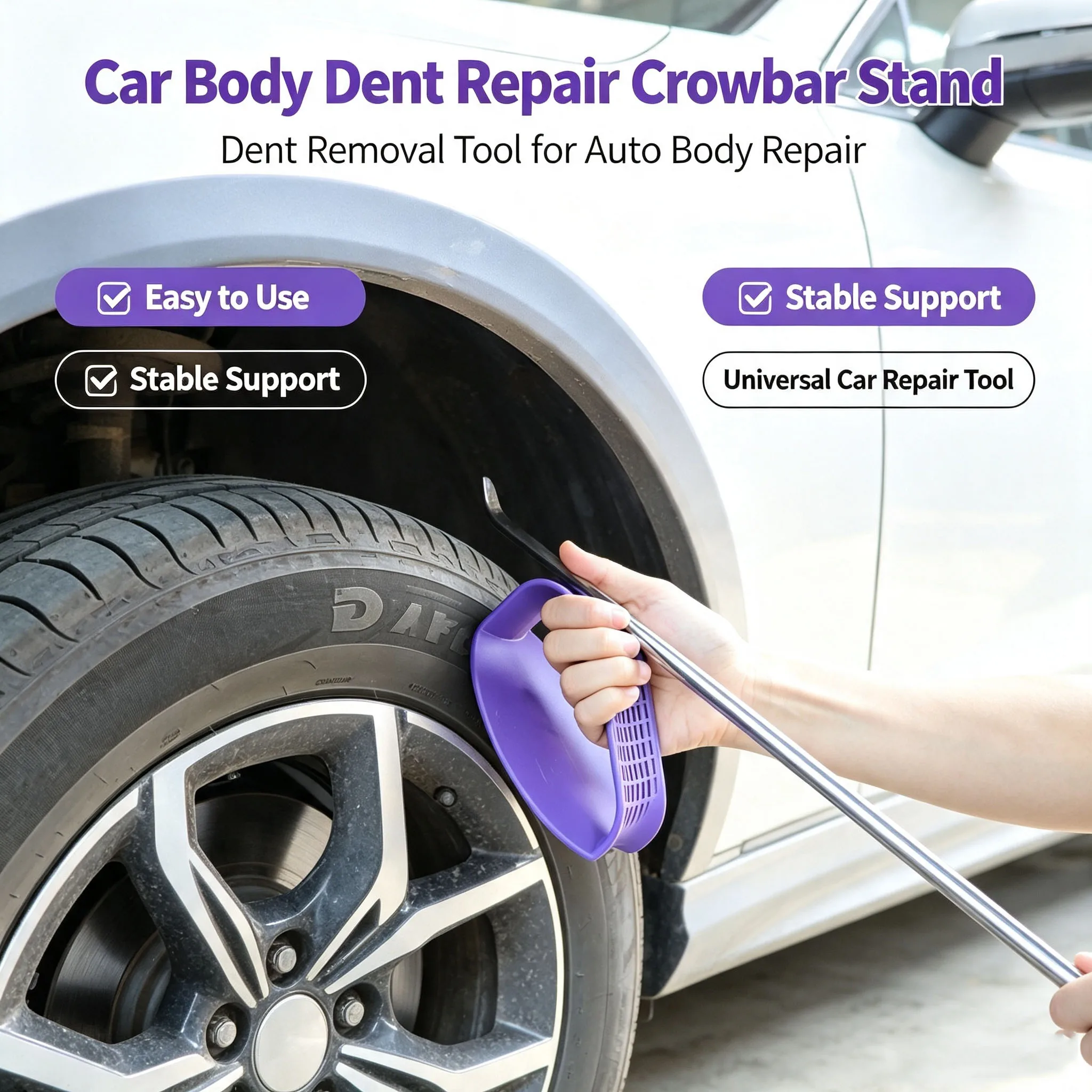 Automobile Dent Repair Rool Tire Lever Support Crater Recovery Auxiliary Tool Anti-Skid Wear