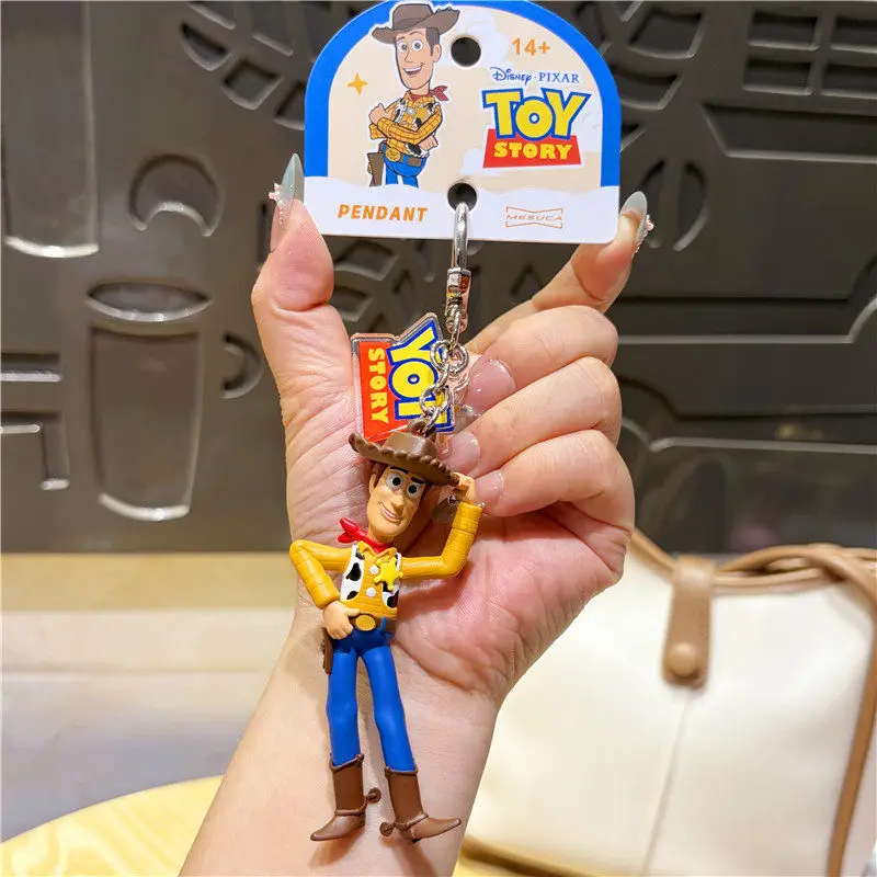 Pixar Toy Story Buzz Lightyear Woody Figur Schlüsselanhänger Taschenanhänger Taschencharme Paar-Geschenk für Rucksack-Dekoration Auf Lager – Detail 12