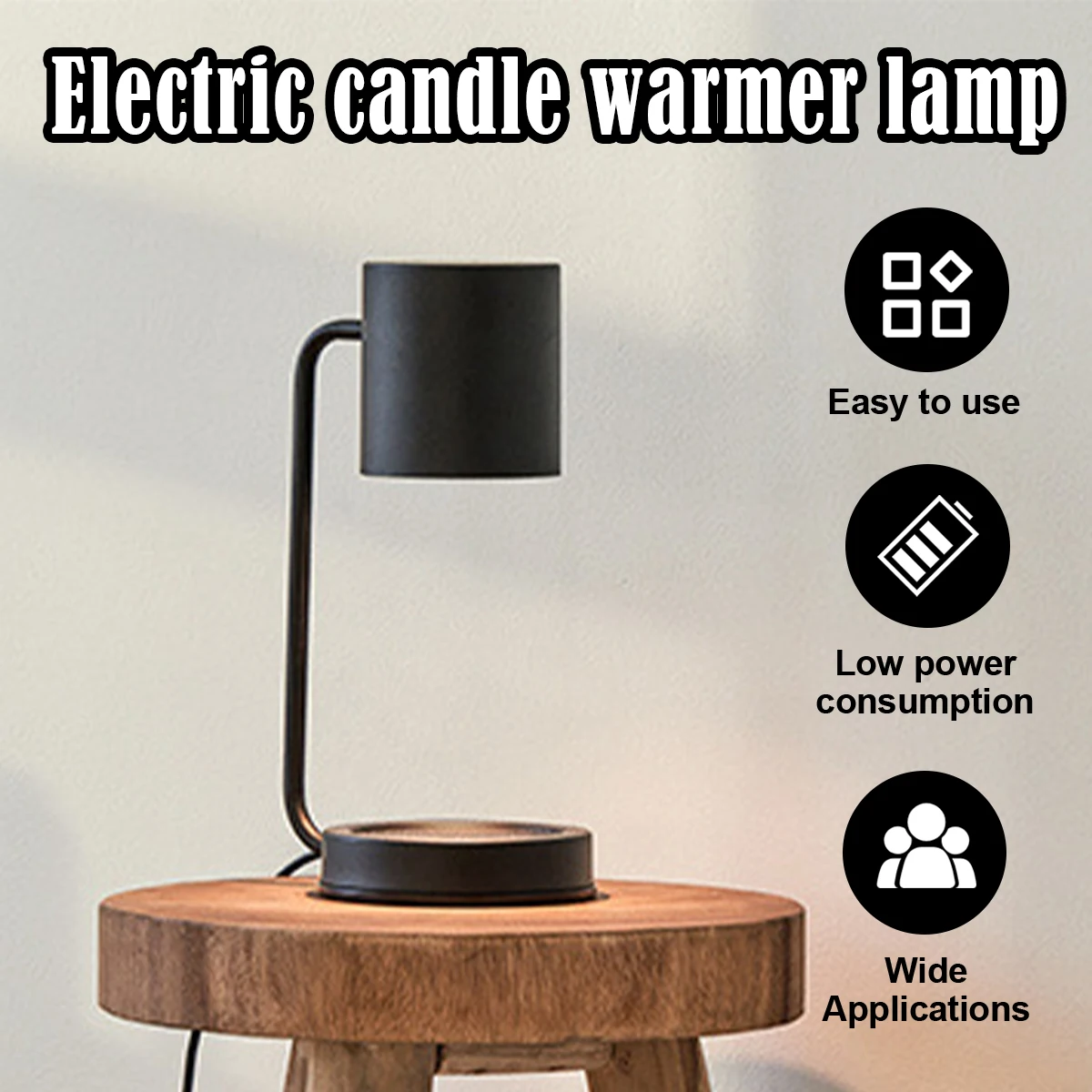 Modern Candle Warmer Table Light Metal Wax Dimmable Candle Table Lamp Lâmpada de mesa para quarto Sala de estar Atmosphere light